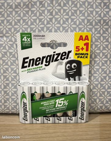 6 Piles Rechargeables "AA / LR06" Energizer