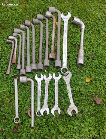 Lot de clé à pipe et plate mixte