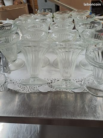 Lot de coupe a sorbet ou glace