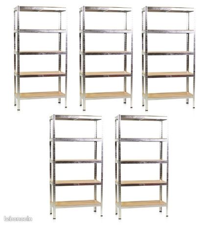 XXL 5 étagères professionnel rack rangement cave garage