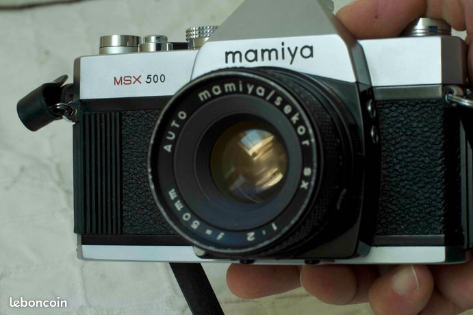 MAMIYA MSX 500 avec l’objectif Auto Mamiya SEKOR SX 50mm F2