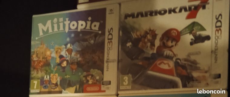 Mario kart 7 sous blisters Miitopia nintendo 3 ds