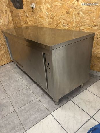 Meuble table inox