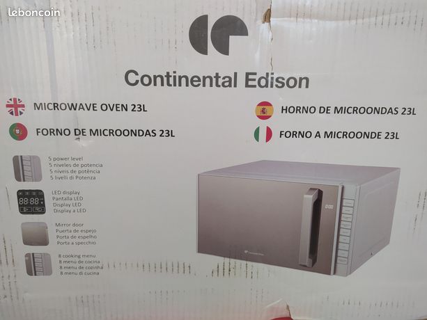 Micro onde continental edison 23 L miroir neuf