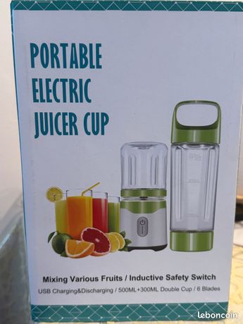 Mixeur Portable Rechargeable Juicer Cup 500ml + 300ml