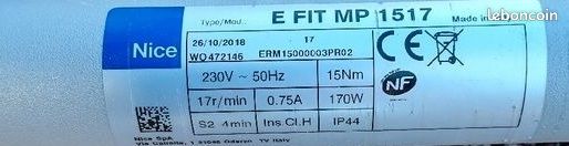 Moteur pour volet électrique de la E FIT 1517