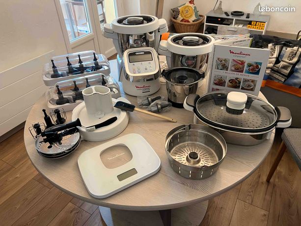Moulinex robot cuiseur connecté i-companion connect + 2ème bol et accessoires en double