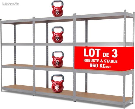Mur d'étagères 210x150x30cm comprise en France