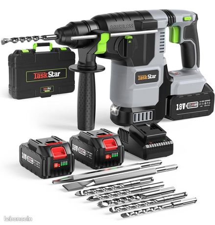 Marteau perforateur sans fil 2 batteries 5.0Ah 3 en 1