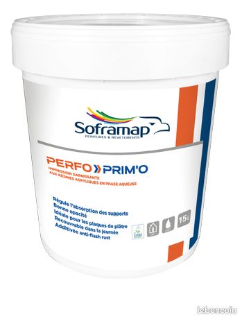 Peinture Soframap perfo prim'o pression garnissante aux résines acryliques en phase aqueuse