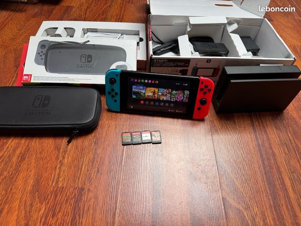 Nintendo switch + 4 jeux