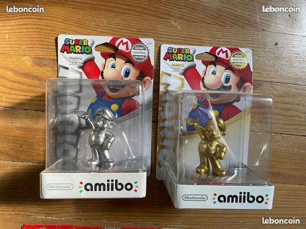 Nintendo switch Amiibos mario or et argent en boite