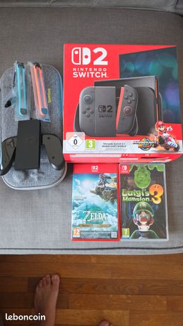 Nintendo Switch 2 , 2 jeux (Zelda TOTK) , 31/05/2027, full box