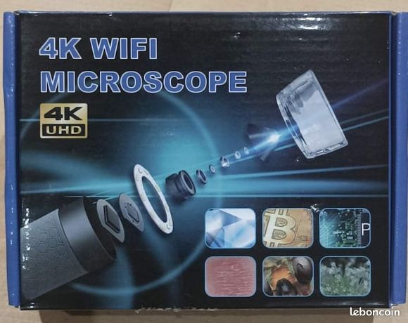 Ninyoon Microscope HD 4K numerique WiFi / USB pour iPhone, iPad, Android, PC, Tablette Windows, Mac, Chrome, Linux