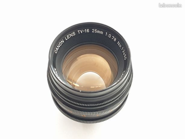 Objectif Canon TV 16-25mm f/0.78 monture C