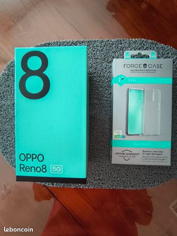 OPPO Reno 8 5G, 256 Go, double SIM, état proche du