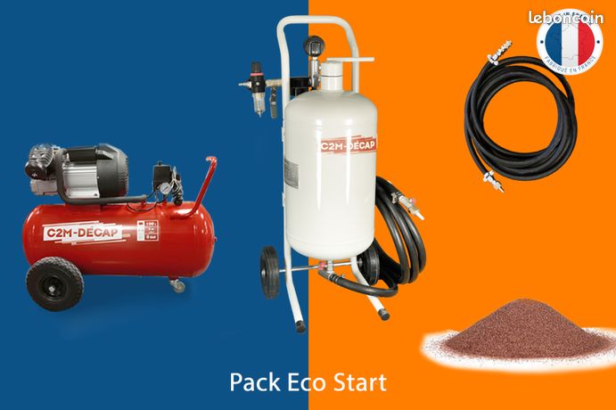 Pack prêt à décaper aerogommeuse et compresseur