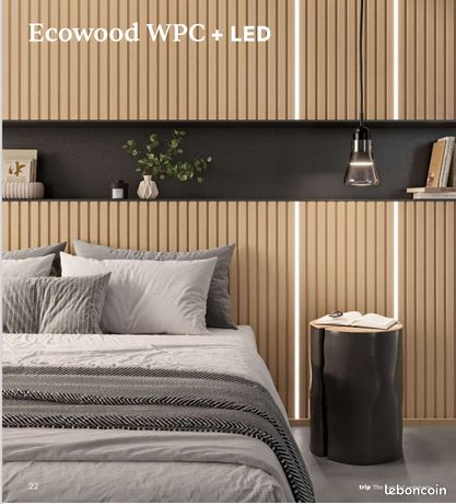 Panneau acoustique 'ecowood 'wpc