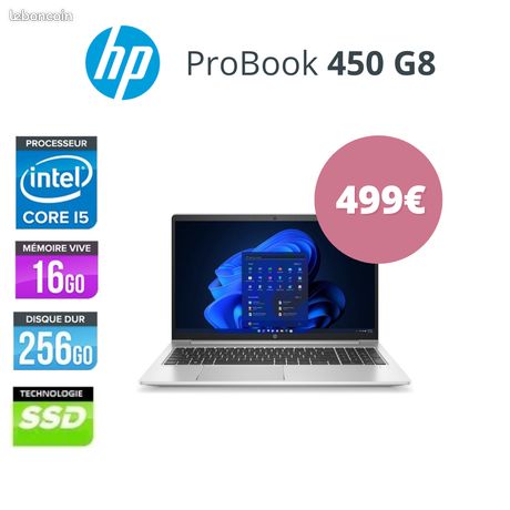 PC Portable HP ProBook 450 G8 intel CORE i5 / 16GB / SSD 256 +