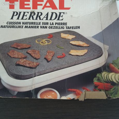 Pierrade électrique TEFAL 8 convives p/grillades viandes poissons légumes fruits. pierre de cuisson très propre