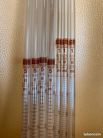 Pipettes en verres