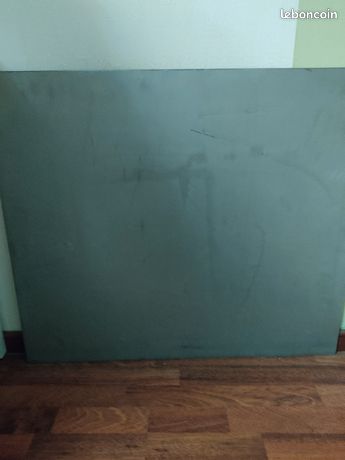 Plaque en inox brut de 3 mn 80x 68 en bon etat