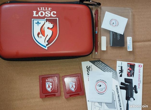 Pochette housse bordeaux losc lille pour 3dsxl new 3dsxl et Dsi xl