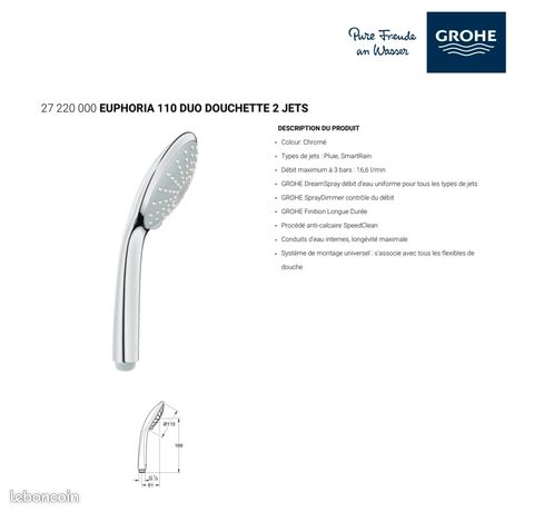 Pommeau douche Grohe