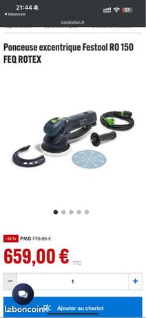 Ponceuse excentrique Festool RO 150 FEQ ROTEX neuve