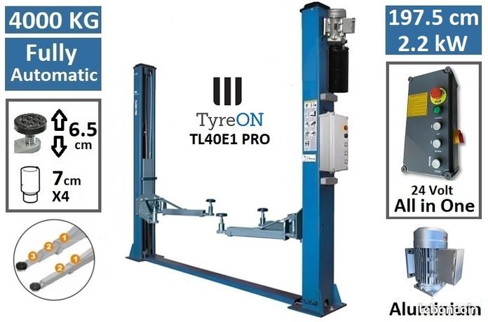 Pont élévateur 2 colonnes 4 tonnes – 220V ou 380V – automatique - NEUF
