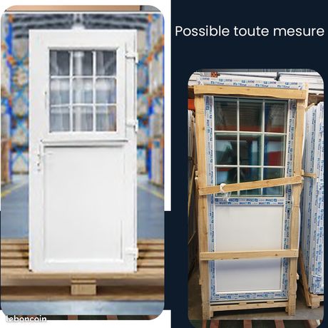 Porte de service aluminium ajourée ouvrant droit
