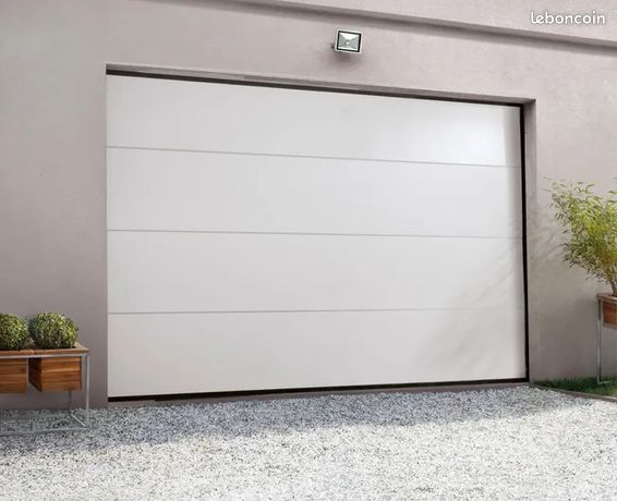Porte garage sectionnelle motorisée et isolée H.2125 x l.250