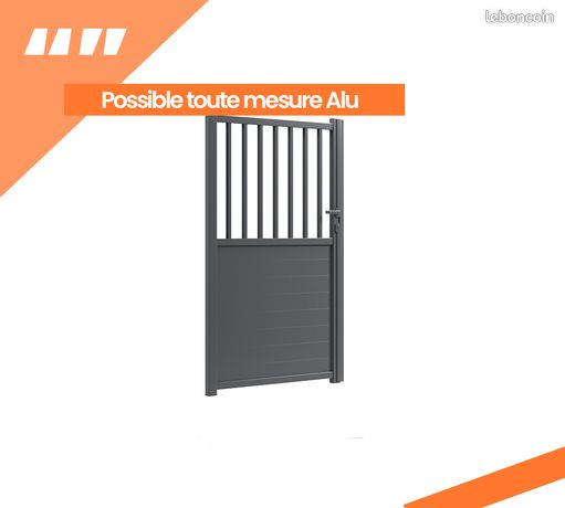 Portillon gris en aluminuim
