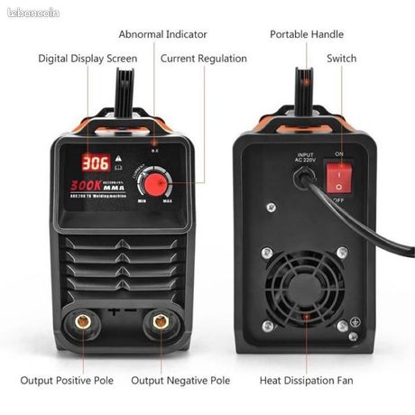 Poste a souder LCD Portable 220V avec Démarrage à Chaud 300A Poste de Soudage