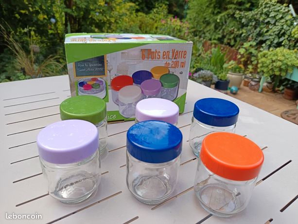 Pots en verre pour yaourtière
