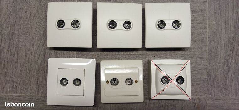 Prises antenne TV / FM à encastrer