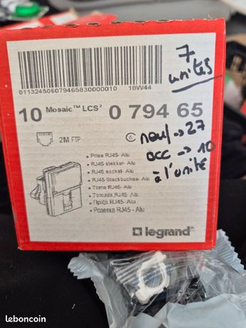 Prises legrand alu RJ45 mosaic