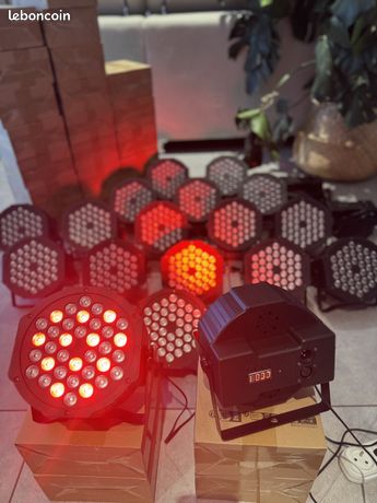 Projecteurs dmx PAR 36 avec télécommande sous garantie dj jeu lumière led soirée mariage