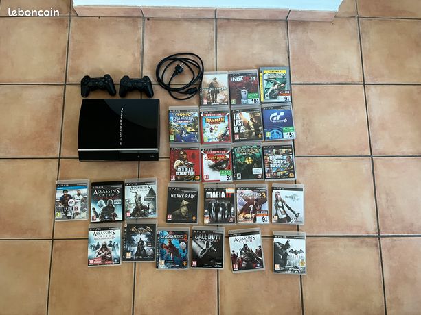 PS3 FAT 80Go + 24 jeux