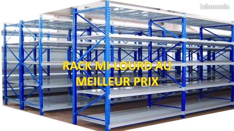 🎗️Rack rayonnage mi Lourd 500Kg/Niv finition metal