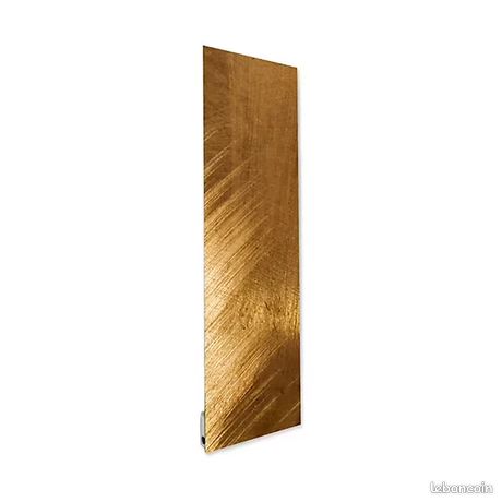 Radiateur électrique à rayonnement Ilo Emeraude en verre Design Or Brossé 500W NEUF