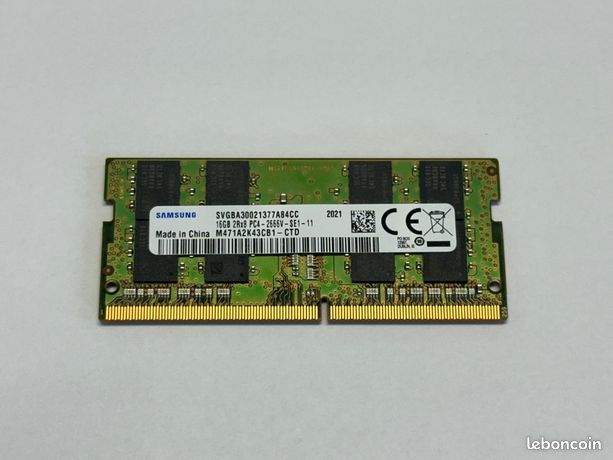 RAM 16 Go DDR4 - PC portable PC4-2666V SODIMM - M471A2K43CB1-CTD