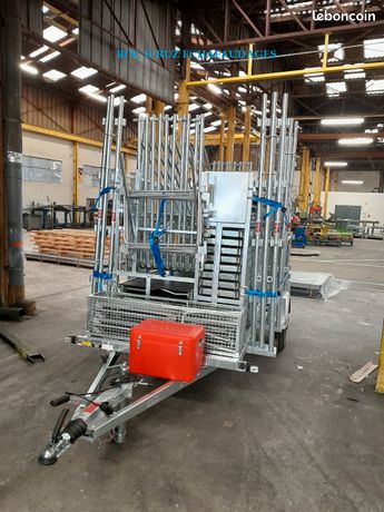 Remorque avec echafaudage dacame 88m2 neuf
