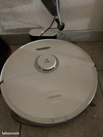 Roborock S8 -Aspirateur Robot Laveur Blanc- 6000Pa- Double Brosse- Vibration Sonique- 3D lumière Structurée- Mise à Niveau S7