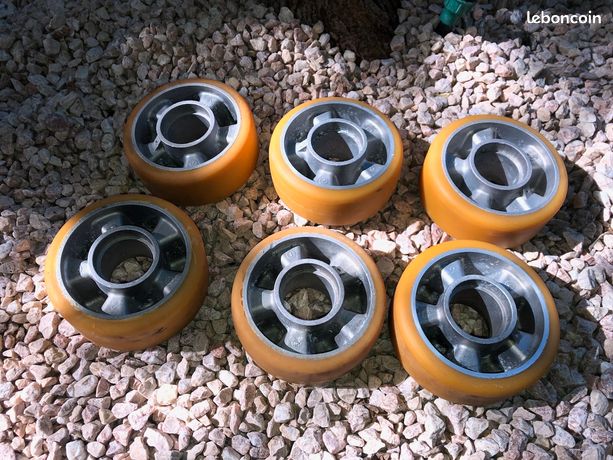 Roues chariot transpalette jante alu 125mm
