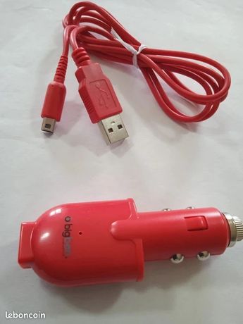 Rouge chargeur allume cigare nintendo 3ds dsi 2ds 3ds xl dsi xl 2ds xl