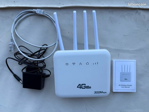 Routeur 4G LTE 300 Mbps 4 antennes complet neuf