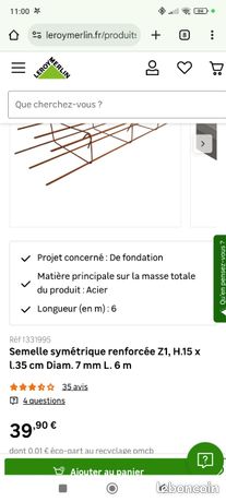Semelle pour fondation