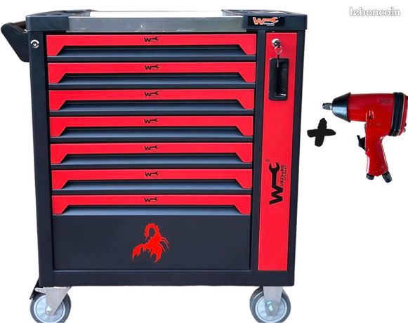 Servante XXL Chrome vanadium 7 tirroirs pleins