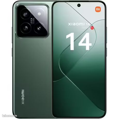 Smartphone Xiaomi 14 vert 12 go ram 512 go ssd AMOLED 120 Hz Wifi 7